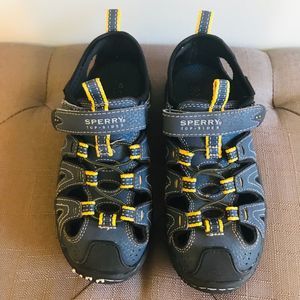 EUC Sperry Top-Sider Navy & Yellow Water Shoes! ❤️